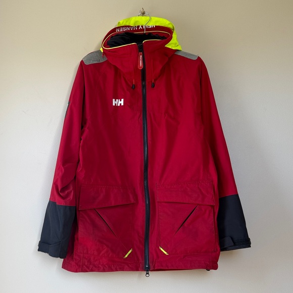 Helly Hansen Crew Coastal Jacket - Red - Mens Small - Picture 1 of 10